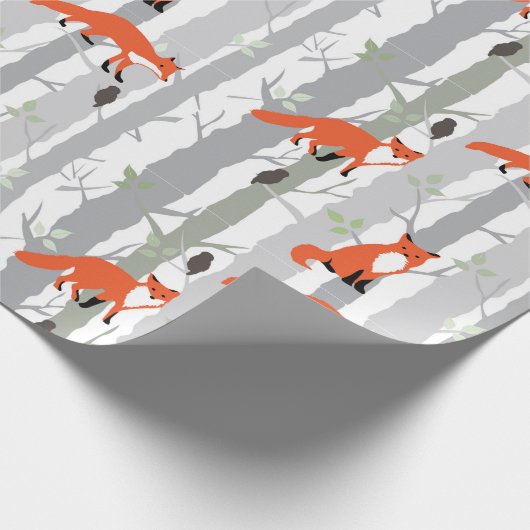 Fox wrapping Paper. Cadeaupapier (Hoek)
