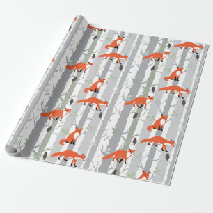 Fox wrapping Paper. Cadeaupapier