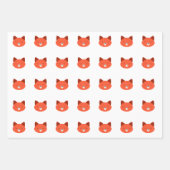 Fox Wrapping Papier Flat Sheet Set van 3 Inpakpapier Vel (Voorkant 3)
