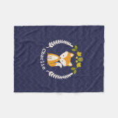 Fox Wreath Chevron Kinder Fleece Blanket (Voorkant (Horizontaal))