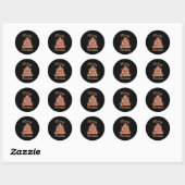 Fox Xmas Tree Foxes Kerstboom Ronde Sticker (Vel)