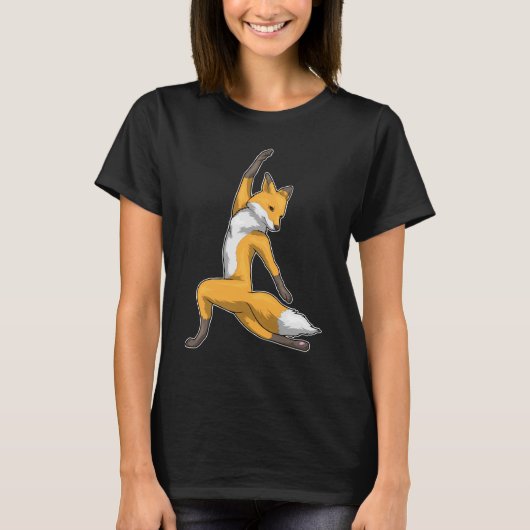 Fox Yoga Fitness Gymnastiek T-shirt (Voorkant)