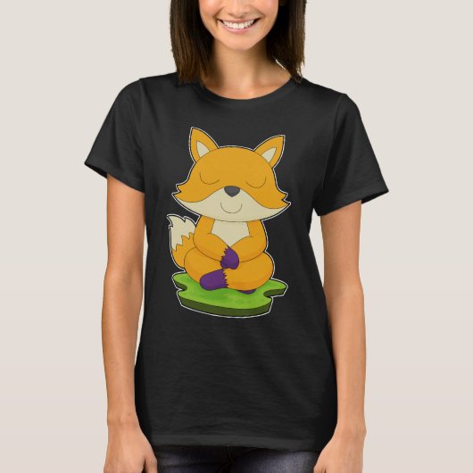 Fox Yoga Fitness Meditatie T-shirt (Voorkant)