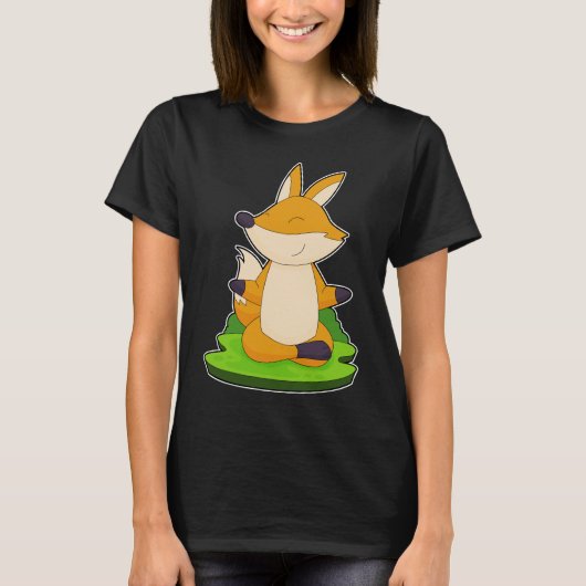 Fox Yoga Meditatie Gymnastiek T-shirt (Voorkant)