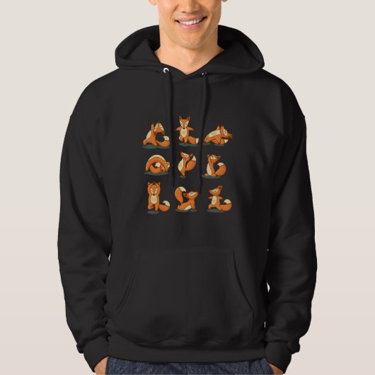 Fox Yoga Patroon Hoodie (Voorkant)