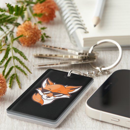 Fox Zonnebril Fox Lovers Fox Lover Fox Schattige C Sleutelhanger (Voorkant Rechts)