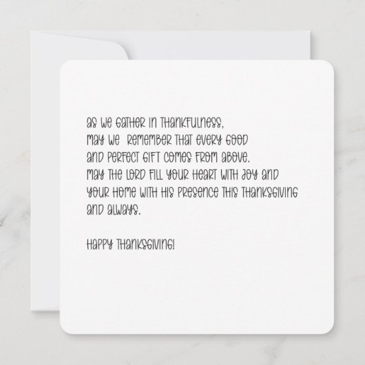 Foxand pumpkins thanksgiving card  kaart (Achterkant)