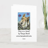 Foxanger en vlinders bedankkaart (Achterkant)