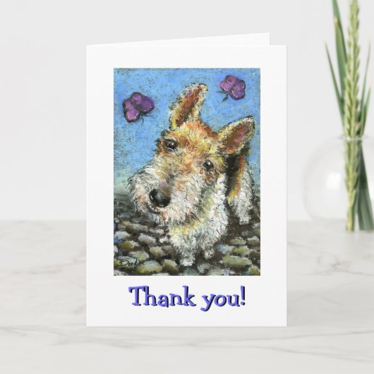 Foxanger en vlinders bedankkaart (Voorkant)