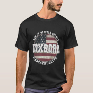 Foxboro Massachusetts Amerikaanse vlag T-shirt