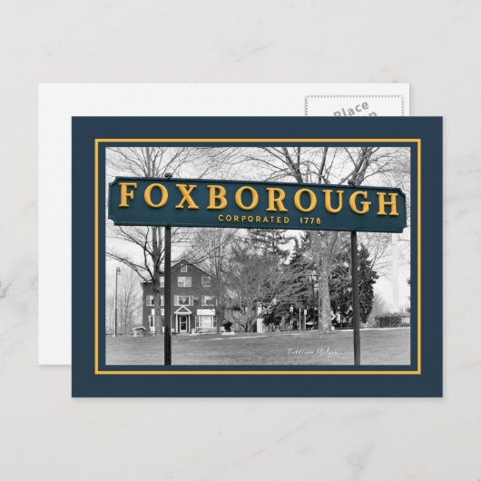 Foxborough Sign Briefkaart (Voorkant / Achterkant)