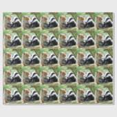 Foxcub en Badger Cute! Cadeaupapier (Vlak)