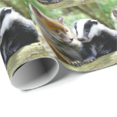 Foxcub en Badger Cute! Cadeaupapier (Rol Hoek)