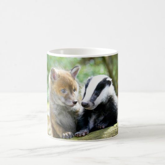 Foxcub en Badger Cute! Koffiemok (Center)