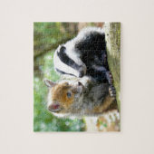 Foxcub en Badger Cute! Legpuzzel (Verticaal)