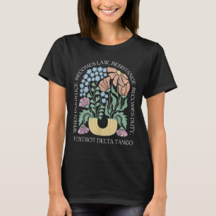 Foxdraaft Delta Tangos Funny Flower Boho T-shirt