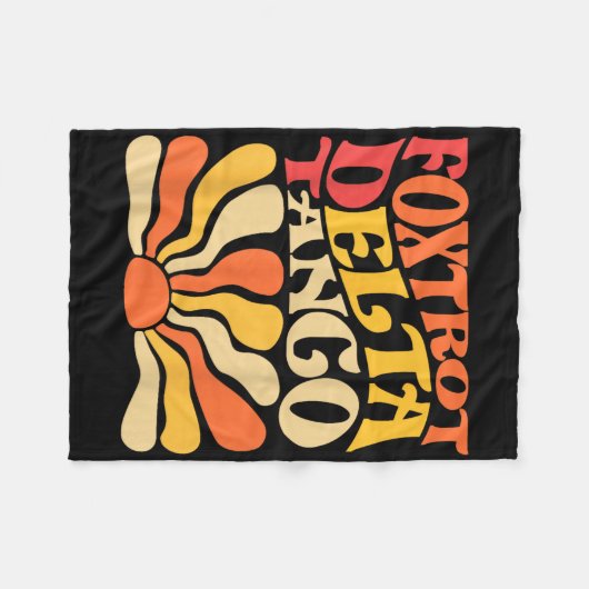 Foxdraaft Delta Tangos Grappig Foxdraaft Delta Tan Fleece Deken (Voorkant (Horizontaal))