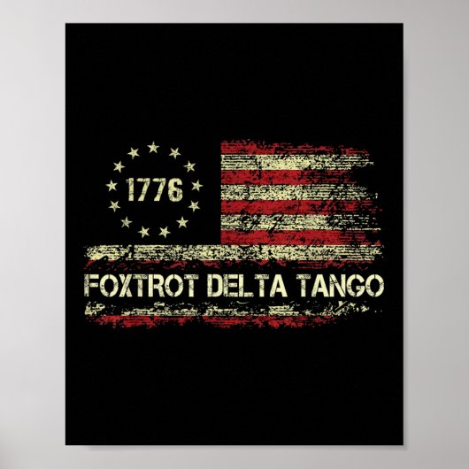 Foxdraaft Delta Tangos Grappig Foxdraaft Delta Tan Poster (Voorkant)