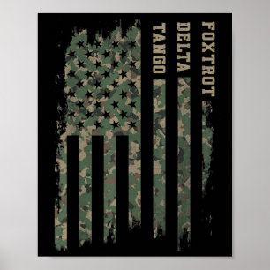 Foxdraaft Delta Tangos Grappig NAVO Fonetisch Alfa Poster