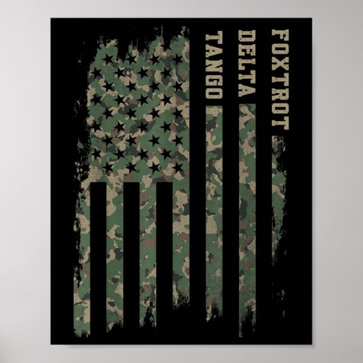 Foxdraaft Delta Tangos Grappig NAVO Fonetisch Alfa Poster (Voorkant)