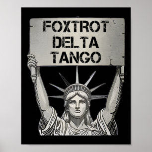 Foxdraaft Delta Tango's Weerstand Statue Lib Poster