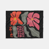 Foxdraaft Deltas Tangos 86 47 Flower Boho Fleece Deken (Voorkant (Horizontaal))