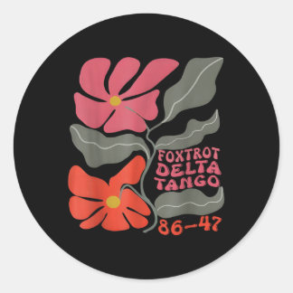 Foxdraaft Deltas Tangos 86 47 Flower Boho Ronde Sticker