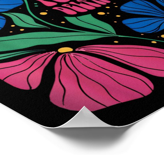 Foxdraaft Deltas Tangos Flower Boho Poster (Hoek)