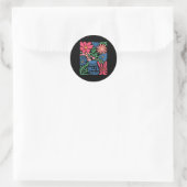 Foxdraaft Deltas Tangos Flower Boho Ronde Sticker (Tas)