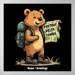 Foxdraaft Deltas Tangos Funny Beer Retro Graphic Poster