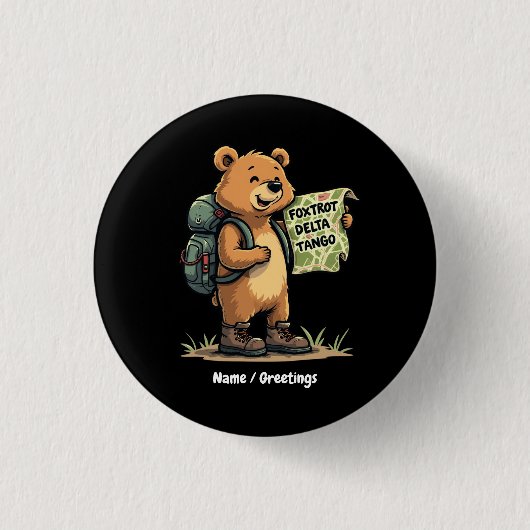 Foxdraaft Deltas Tangos Funny Beer Retro Graphic Ronde Button 3,2 Cm (Voorkant)