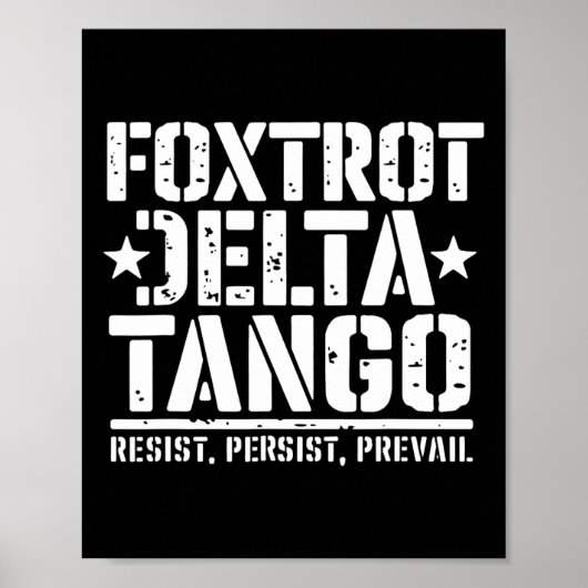 Foxdraaft Deltas Tangos Funny Resist Beer 1 Poster (Voorkant)