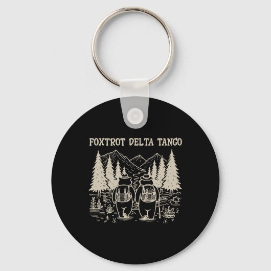 Foxdraaft Deltas Tangos Funny Resist Beer Sleutelhanger (Voorkant)