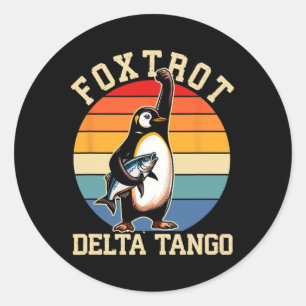 Foxdraaft Deltas Tangos Penguins Anti Trump 3 Ronde Sticker