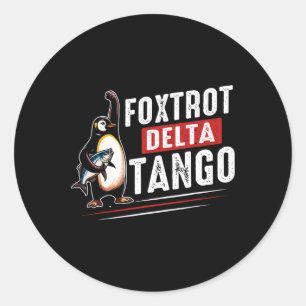 Foxdraaft Deltas Tangos Penguins Anti Trump Ronde Sticker