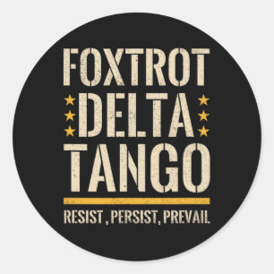 Foxdraaft Deltas Tangos Resist Camo Camouflage Par Ronde Sticker