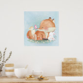 Foxe en een bunny poster (Keuken)