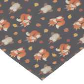 Foxes and Owl Woodland Fall Kids Birthday  Korte Tafelloper (Hoek)