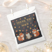 Foxes and Owl Woodland Fall Kids Birthday Party Bedankzakje (Geknipt)