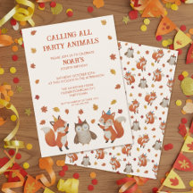 Foxes and Owl Woodland Fall Kids Birthday Party