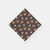 Foxes and Owl Woodland Fall Kids Birthday Party Servet (Hoek)