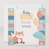 Foxes Baby shower Invitation Kaart (Voorkant)