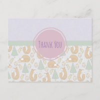 Foxes Birds and Trees Whimsical Pattern Hartelijk 