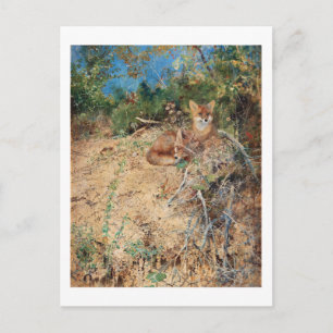 Foxes, Bruno Liljefors Briefkaart