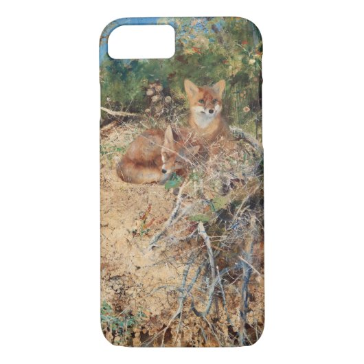 Foxes, Bruno Liljefors Case-Mate iPhone Case (Achterkant)