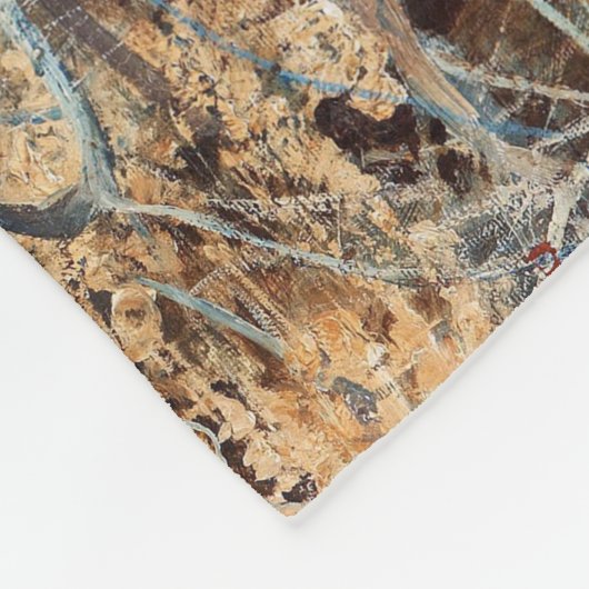 Foxes, Bruno Liljefors Fleece Deken (Hoek)