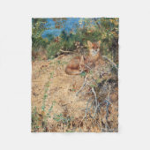 Foxes, Bruno Liljefors Fleece Deken (Voorkant)