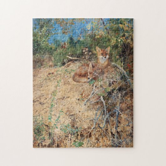 Foxes, Bruno Liljefors Legpuzzel (Verticaal)