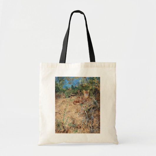 Foxes, Bruno Liljefors Tote Bag (Voorkant)