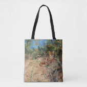 Foxes, Bruno Liljefors Tote Bag (Voorkant)